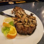 Brass Eagle's Prime Rib with sauted mushrooms